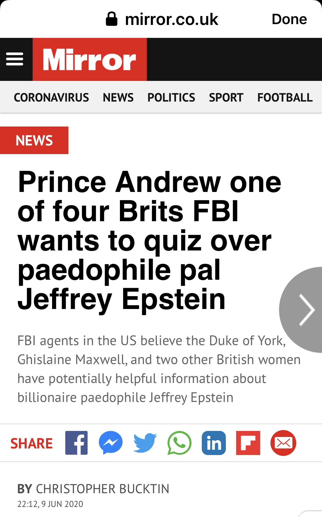 Clare Hazell Epstein flight