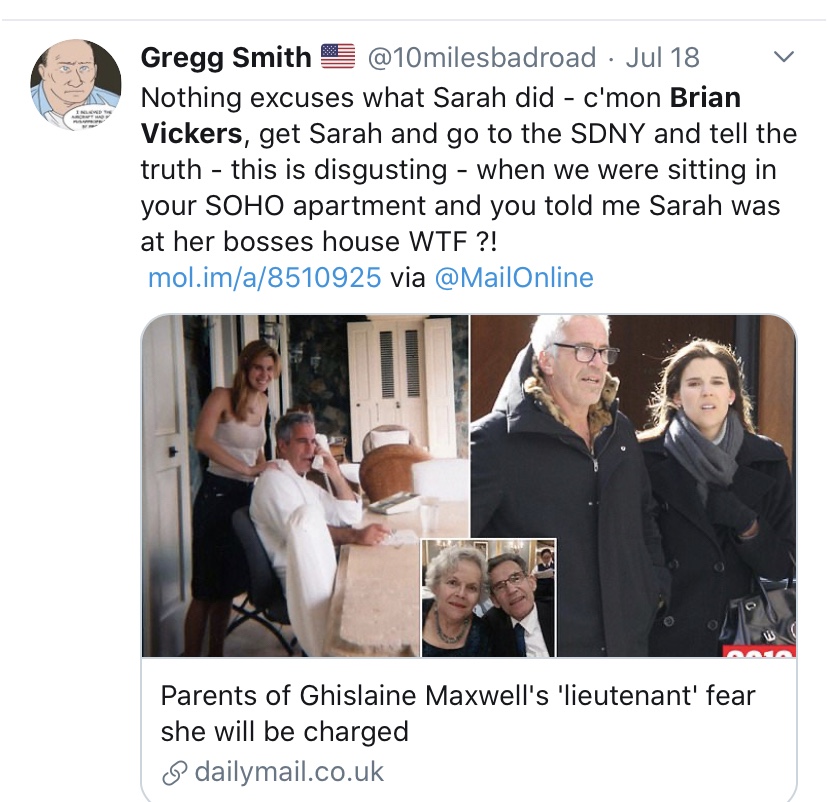 Sarah Kellen Brian Vickers A man and a woman standing together, with the man sitting at a table and the woman behind him, smiling. The scene appears casual and intimate. 