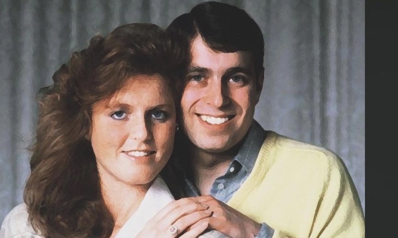 Prince Andrew and Sarah Fergie Ferguson in an official portrait