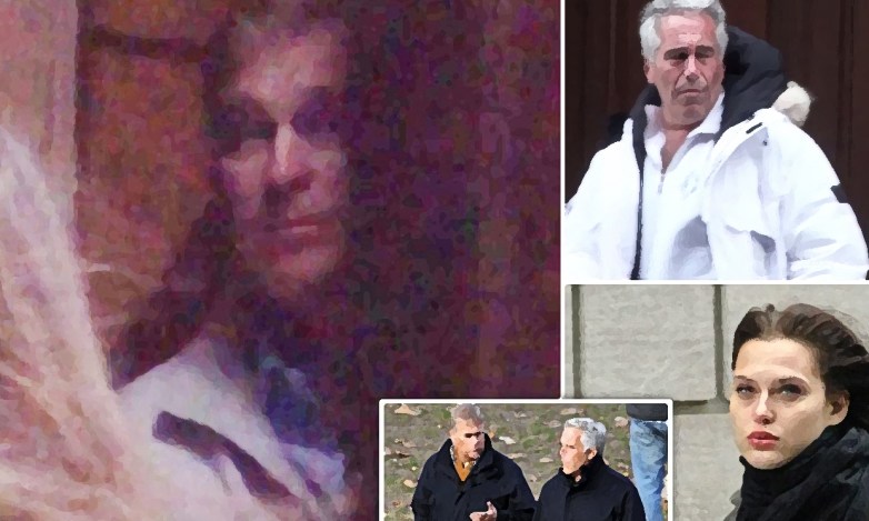 Selection of paparazzi photos from a newspaper spread show Prince Andrew, Eppstein and beautiful girls