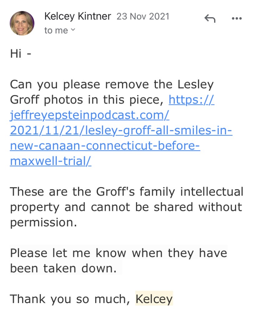 Lesley Groff New Canaan Connecticut