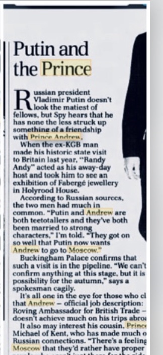 What Prince Andrew Did