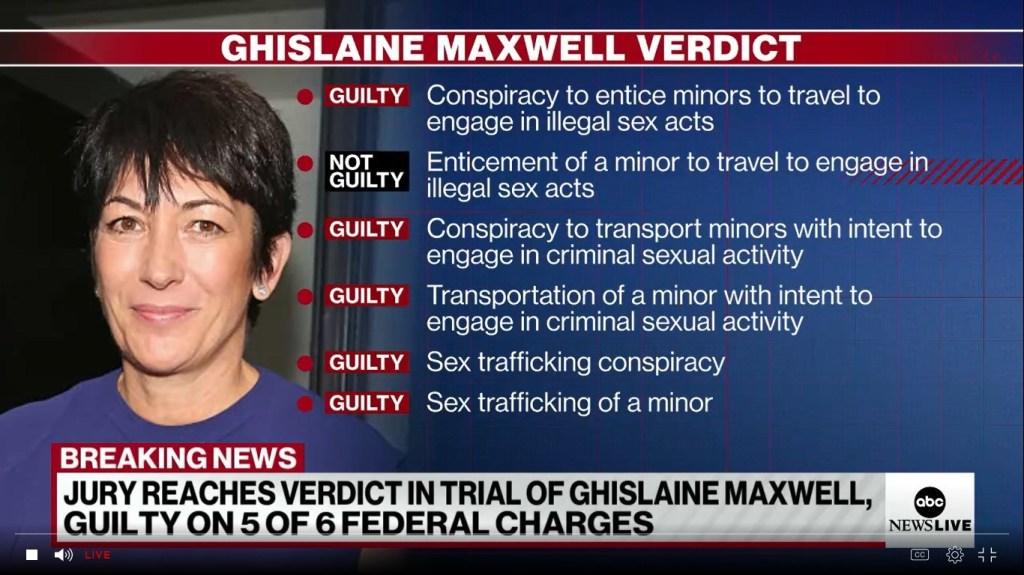 Maxwell Found Guilty