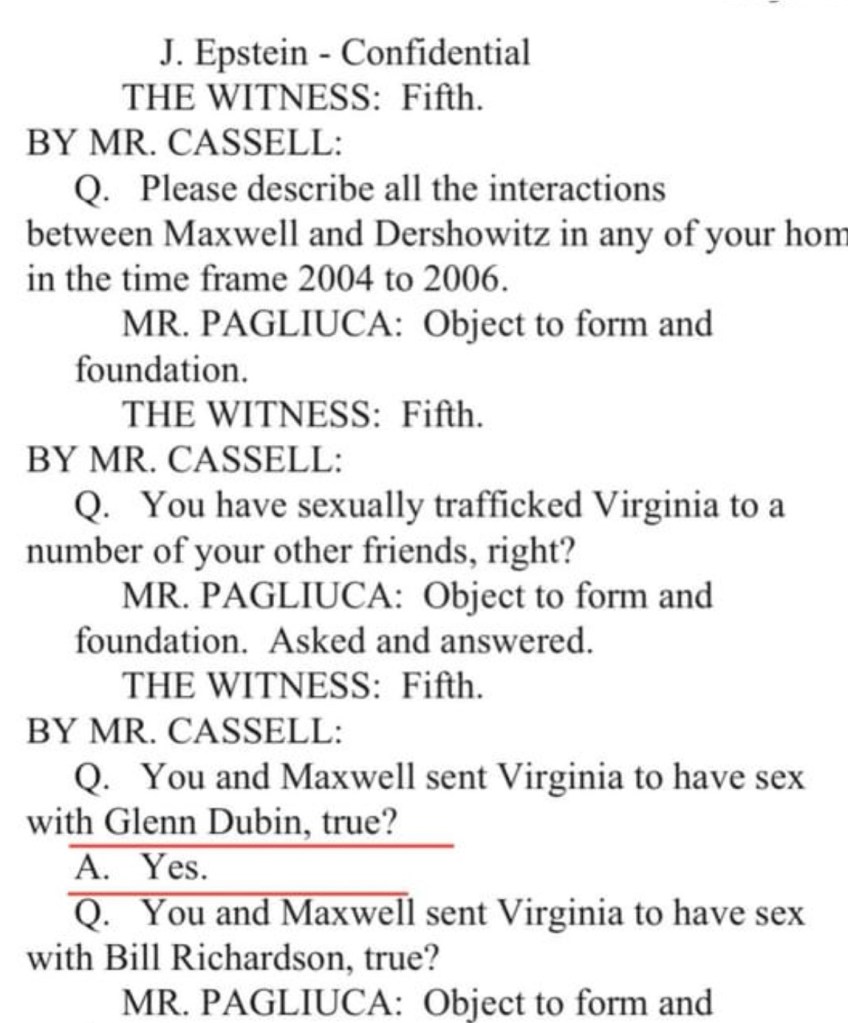 Jeffrey Epstein Glenn Dubin